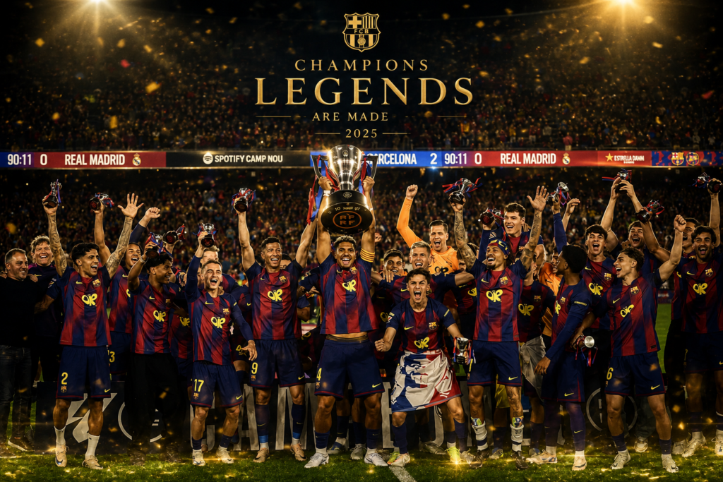 Barcelona juara La Liga ke-29 El Clasico Hansi Flick Inter Milan scudetto Chivu 2025/26