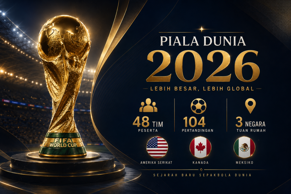 format Piala Dunia 2026 48 tim 12 grup babak 32 besar 104 pertandingan mekanisme lolos
